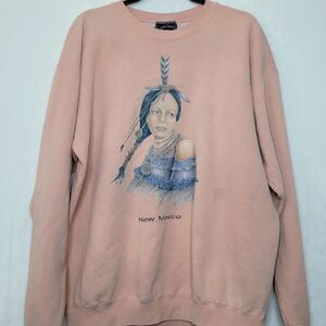Vintage Camp David New Mexico Native American Oversized Sweater Size Large